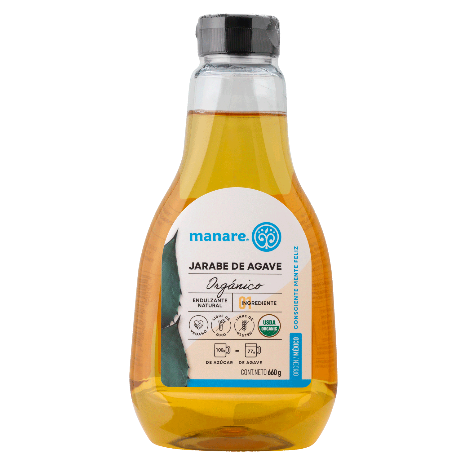 Azúcar de Agave Orgánico Claro Manare 660 gr – Aldea Nativa