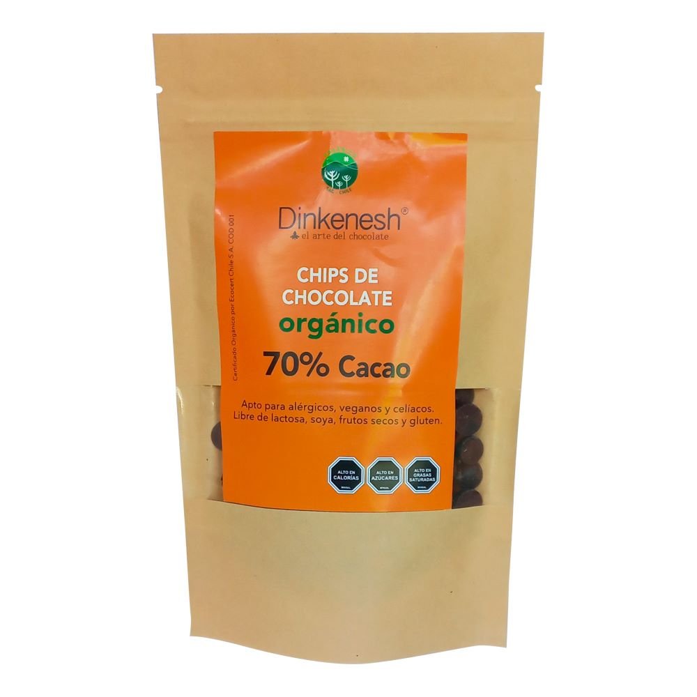 Chips De Chocolate 70% Cacao 100 Gr Dinkenesh – Aldea Nativa