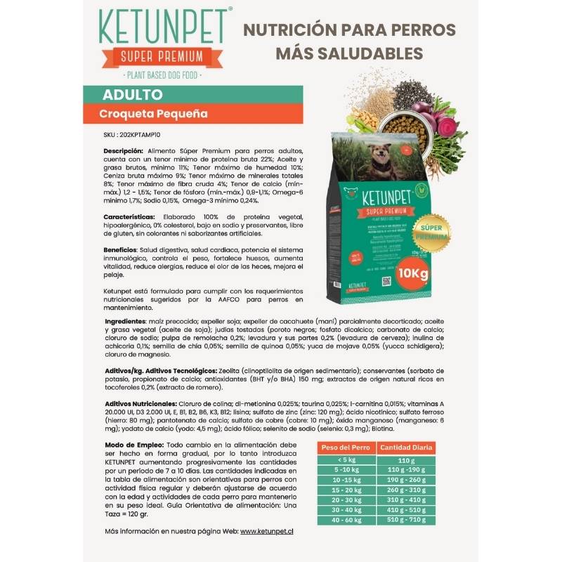 Alimento Para Perro Pequeño Ketunpet 10 Kl - KETUNPET - Aldea Nativa