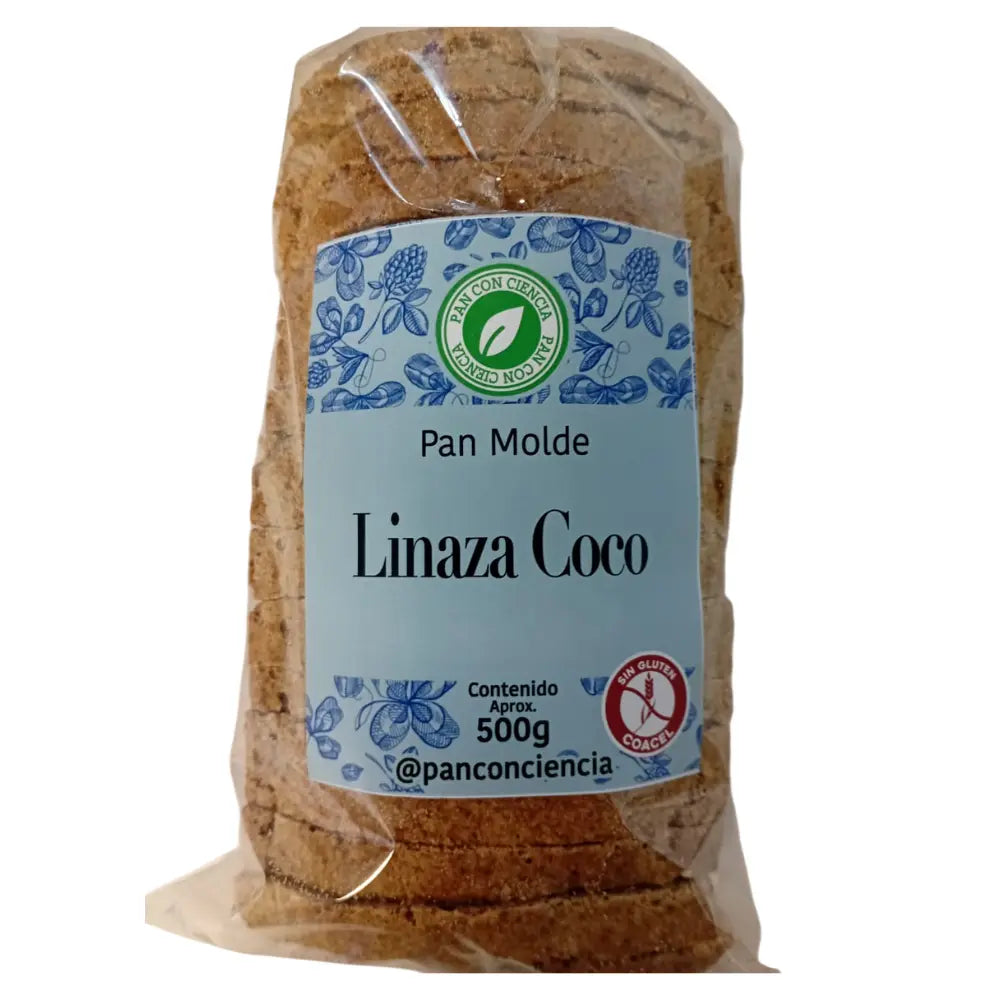 Pan linaza coco sin gluten 500 GR PAN CON CIENCIA