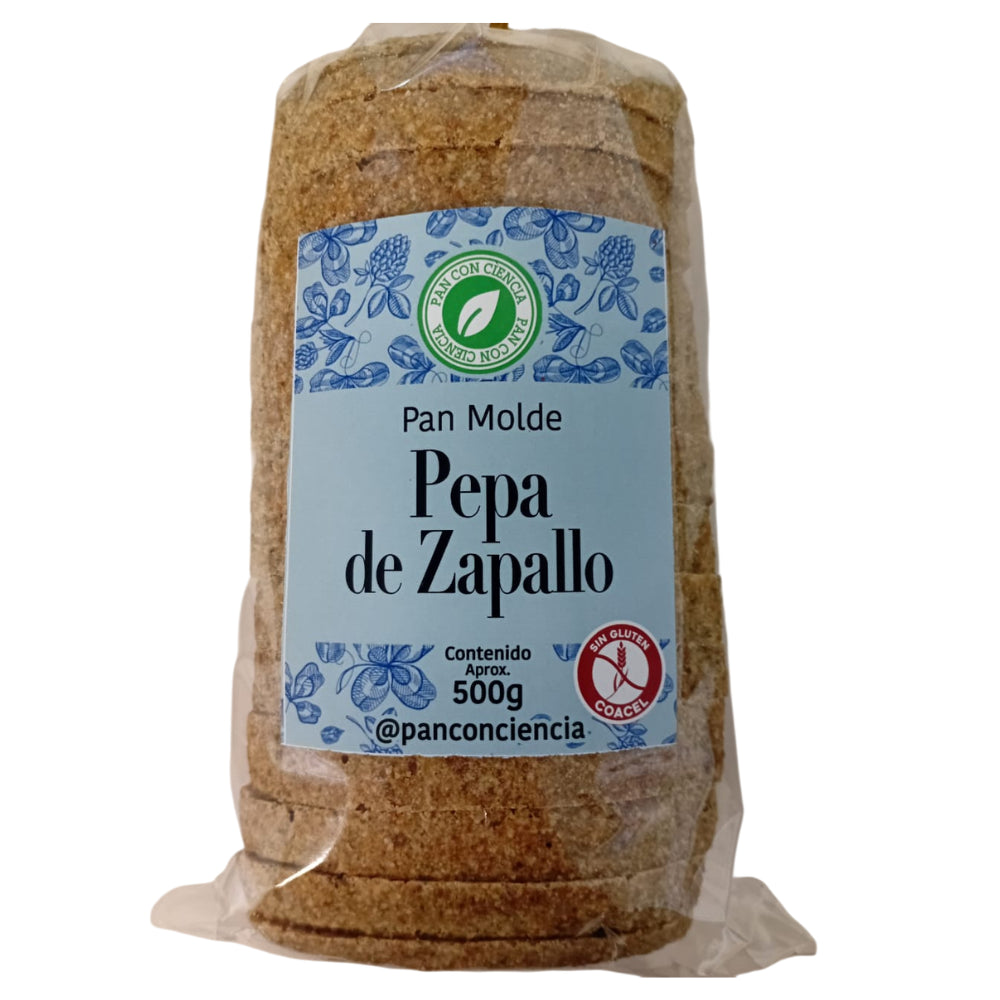 Pan pepa de zapallo sin gluten 500 GR PAN CON CIENCIA