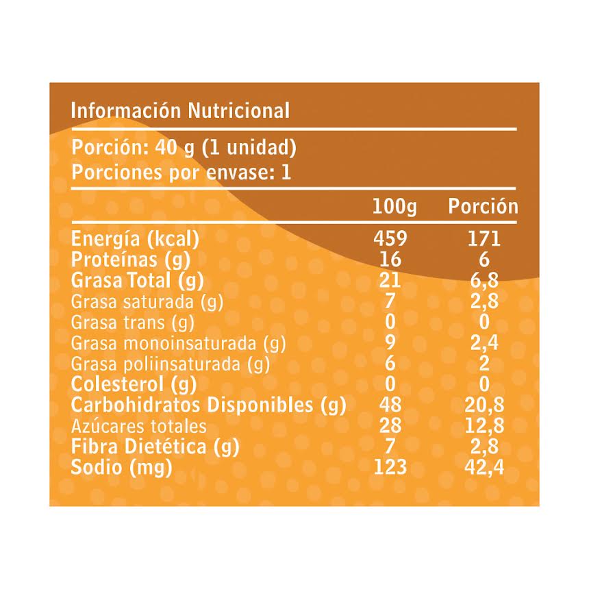 Cuadrito proteico clasico sin gluten 40 GR FITKERY