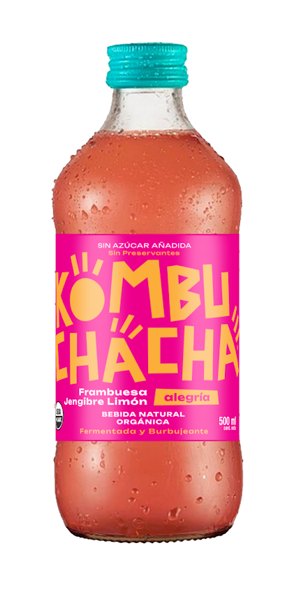 Kombucha Frambuesa cero 500 ML Kombuchacha