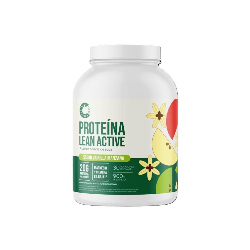 Proteina Lean Active Vainilla Manzana Cascara Foods 900 Gr