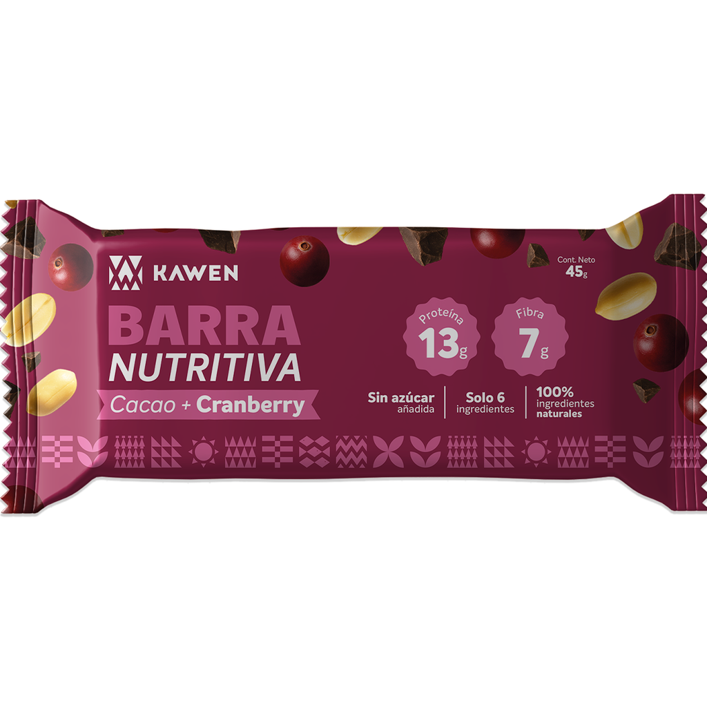 Barra cacao mani cranberry UN KAWEN