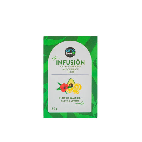 Infusion flor de jamaica palta y limon un Ketofree