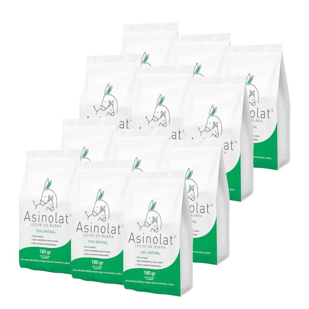 Pack 12 Leche de burra Liofilizada 180 GR ASINOLAT