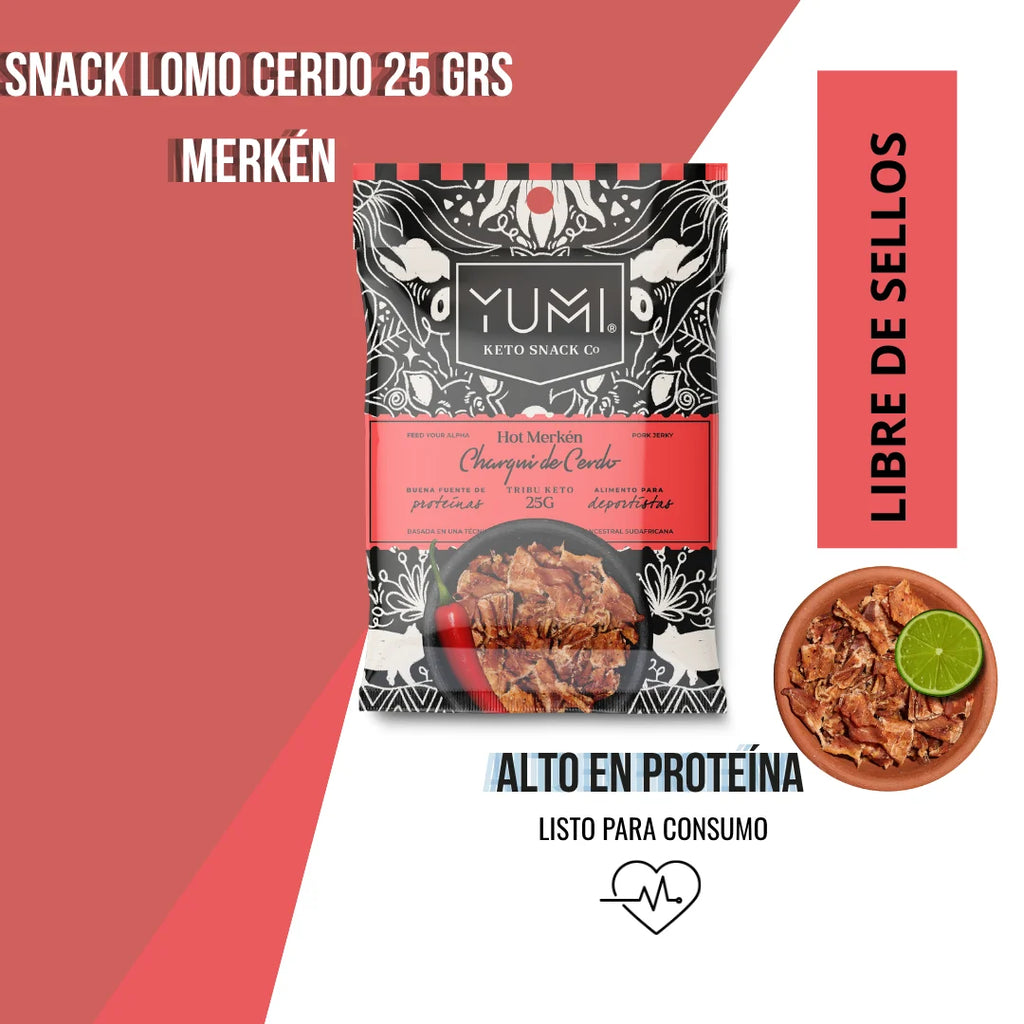 Snack Keto de Cerdo Hot Merken 25 GR YUMI