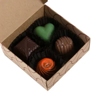 Caja de 4 bombones rellenos artesanales DINKENESH
