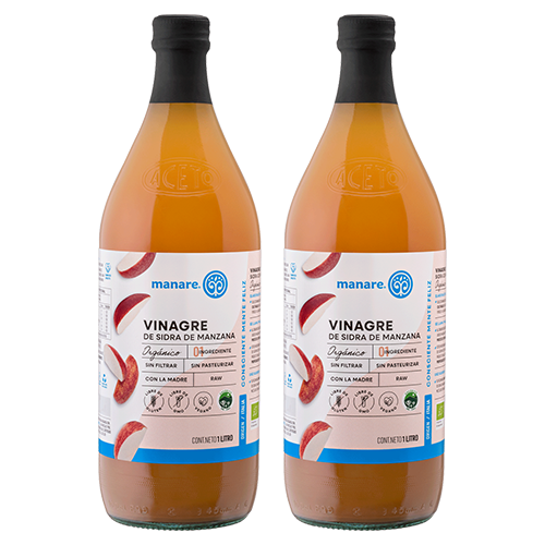 Pack 2 Vinagres de Manzana Manare 1 Lt