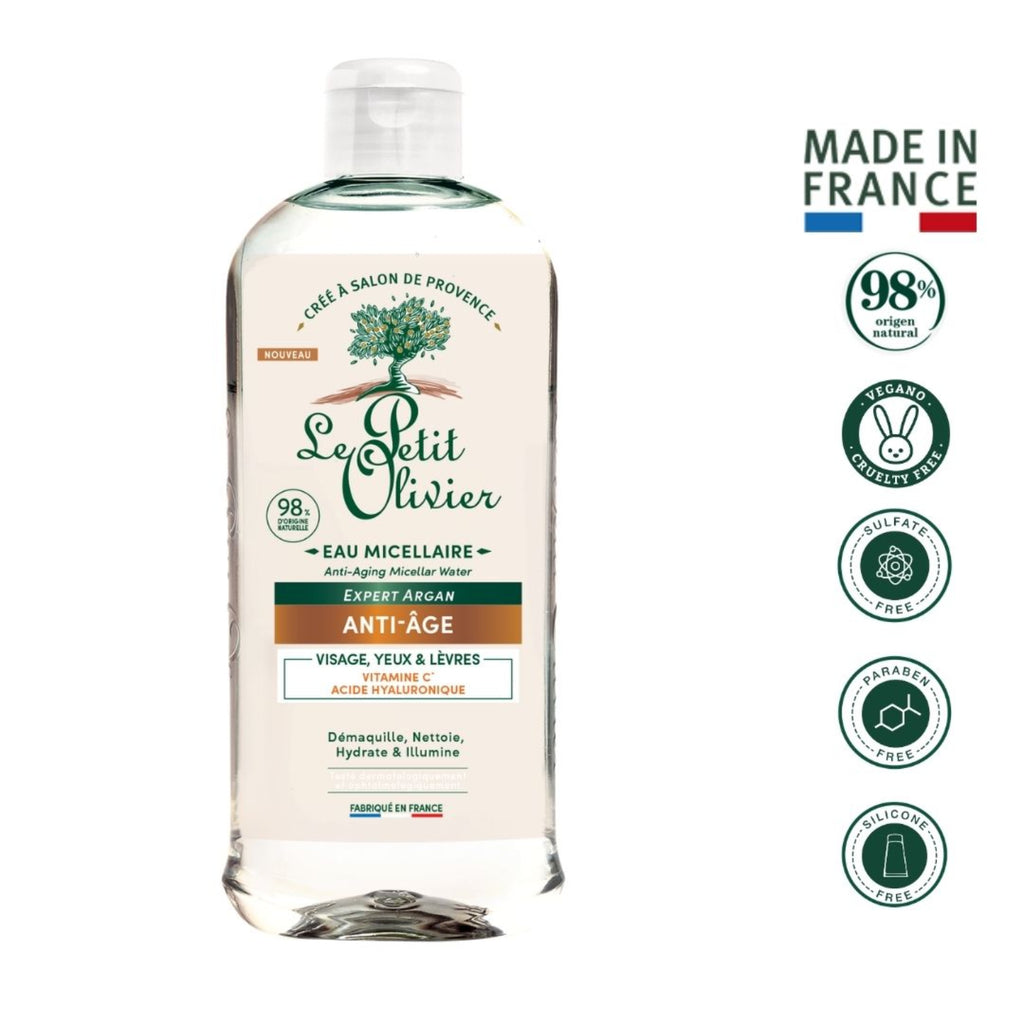 Agua micelar anti edad vitamina c y acido hialuronico 400 ML LE PETIT OLIVIER