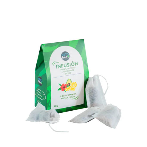 Infusion flor de jamaica palta y limon un Ketofree