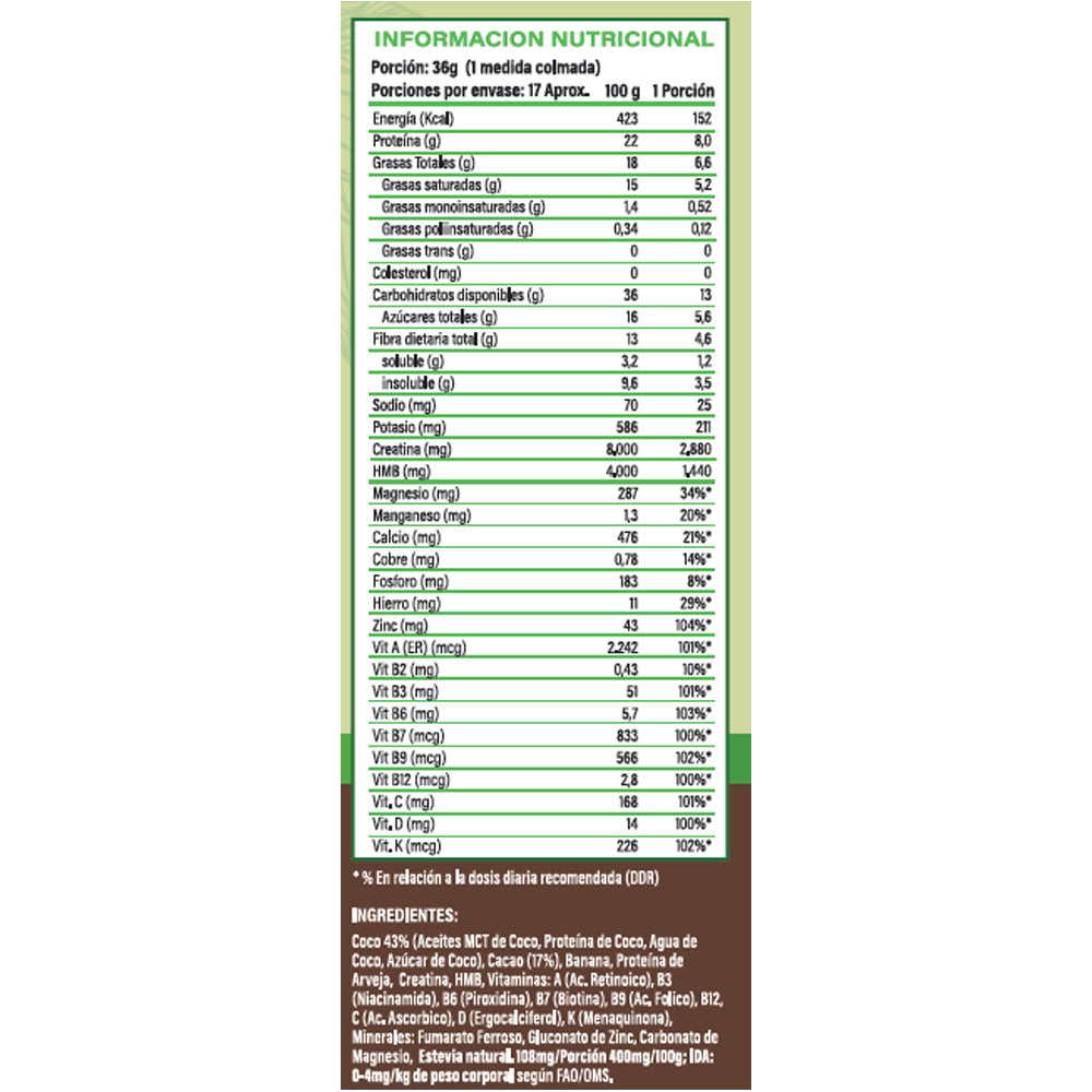 Greensure Chocolate 600 gr Solarfoods