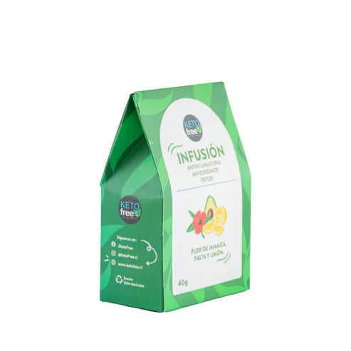 Infusion flor de jamaica palta y limon un Ketofree