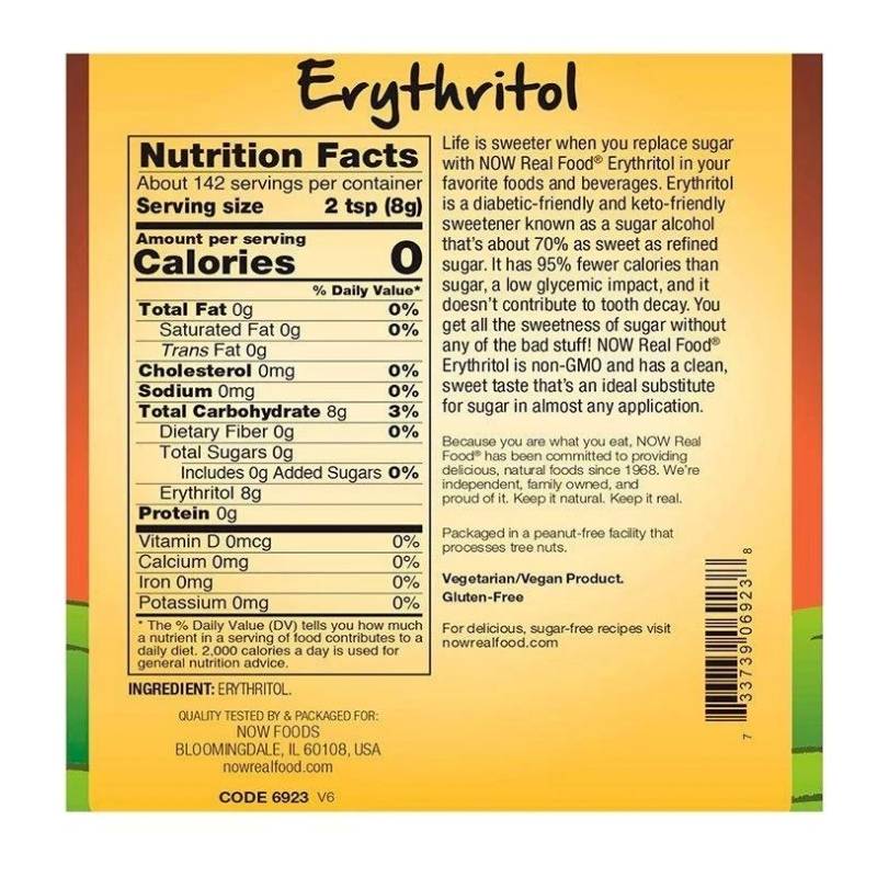 Erythritol Now 454 Gr - NOW - Aldea Nativa