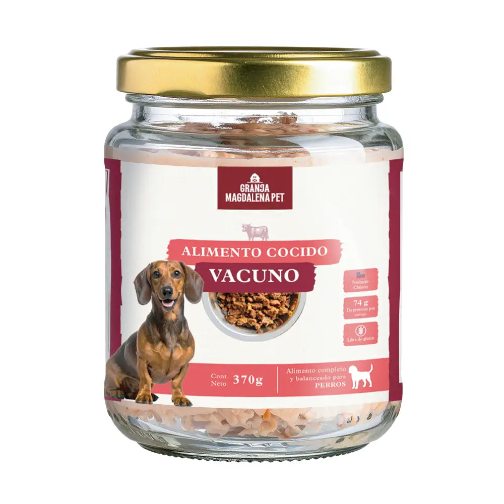 Alimento Cocido de Vacuno para Perros 370 GR GRANJA MAGDALENA PETS