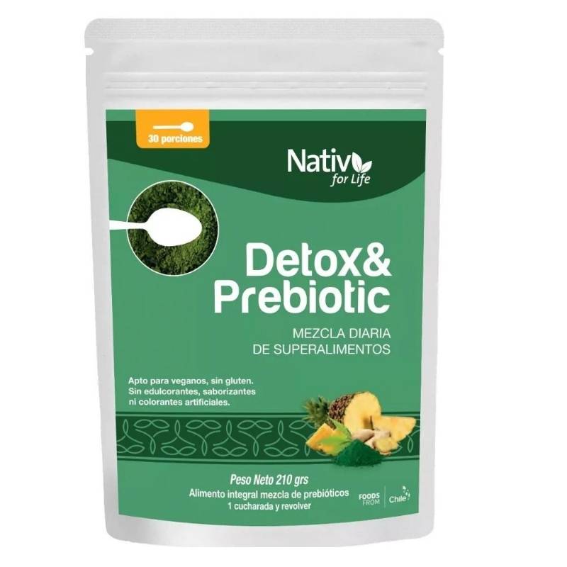 Detox And Prebiotic Nativ For Life 210 Gr - NATIV FOR LIFE - Aldea Nativa