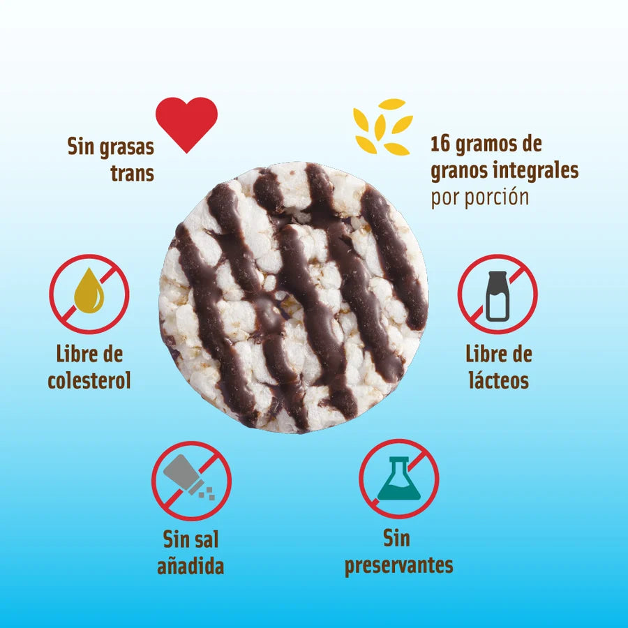 Galletas de Arroz Integral Cubiertas de Chocolate 20 GR MIZOS