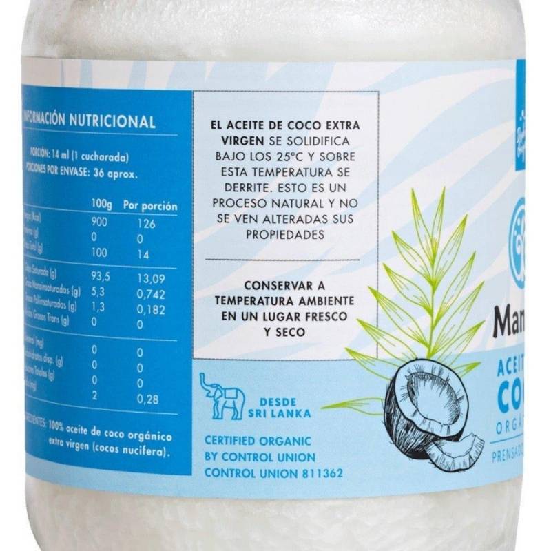 Aceite de Coco Org Manare 500 Ml - MANARE - Aldea Nativa