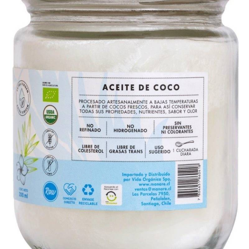 Aceite de Coco Org Manare 200 Ml - MANARE - Aldea Nativa