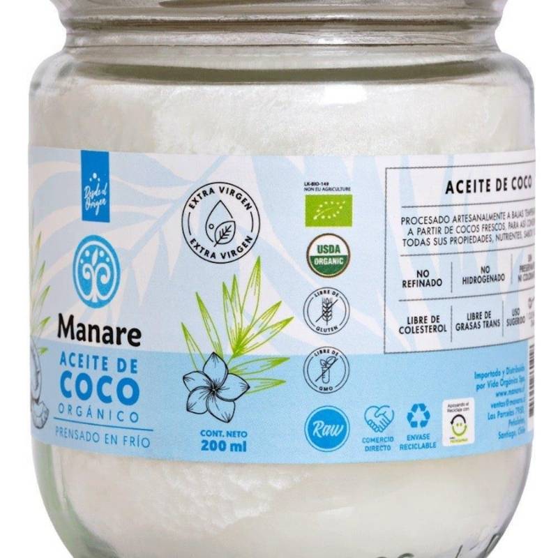 Aceite de Coco Org Manare 200 Ml - MANARE - Aldea Nativa