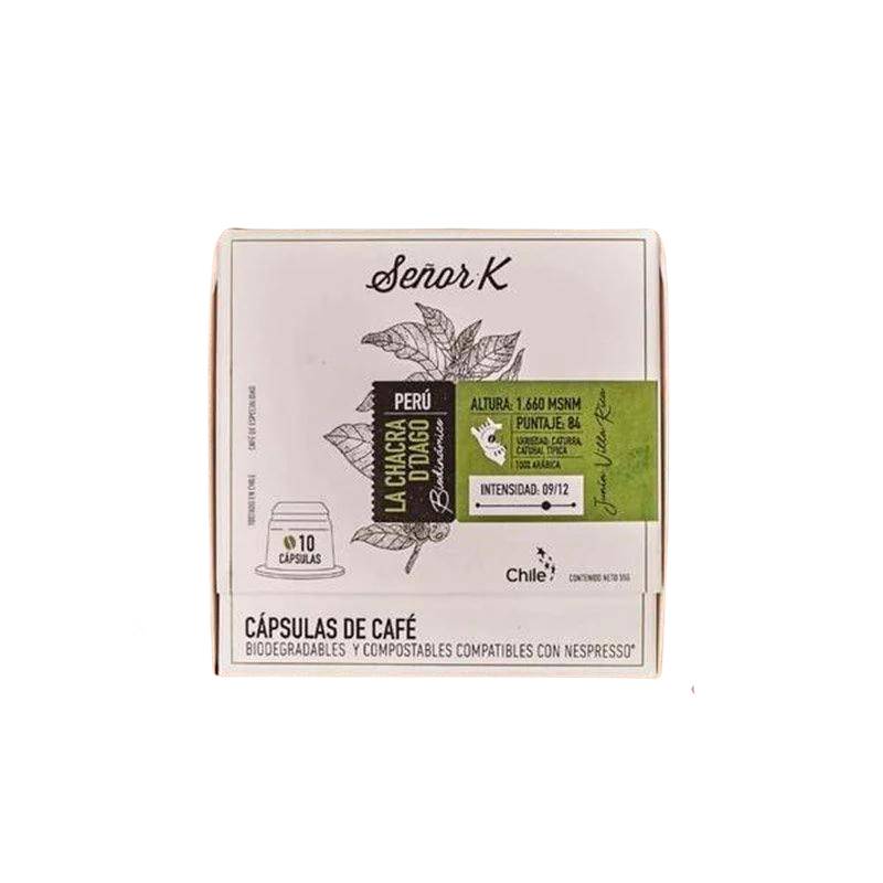 Capsul Cafe Biodin Org Chacra Ddago Peru Señor K 10 Un