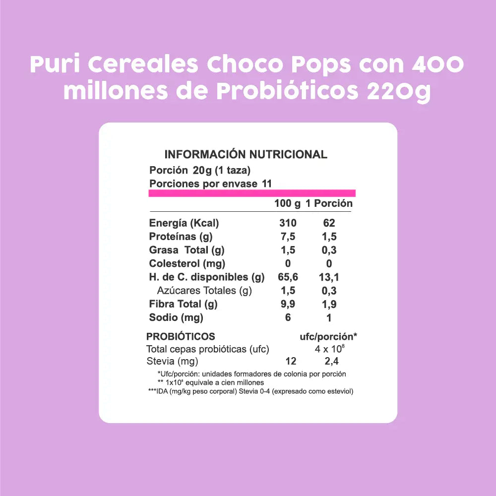 Puri choco pops 220 GR PURI