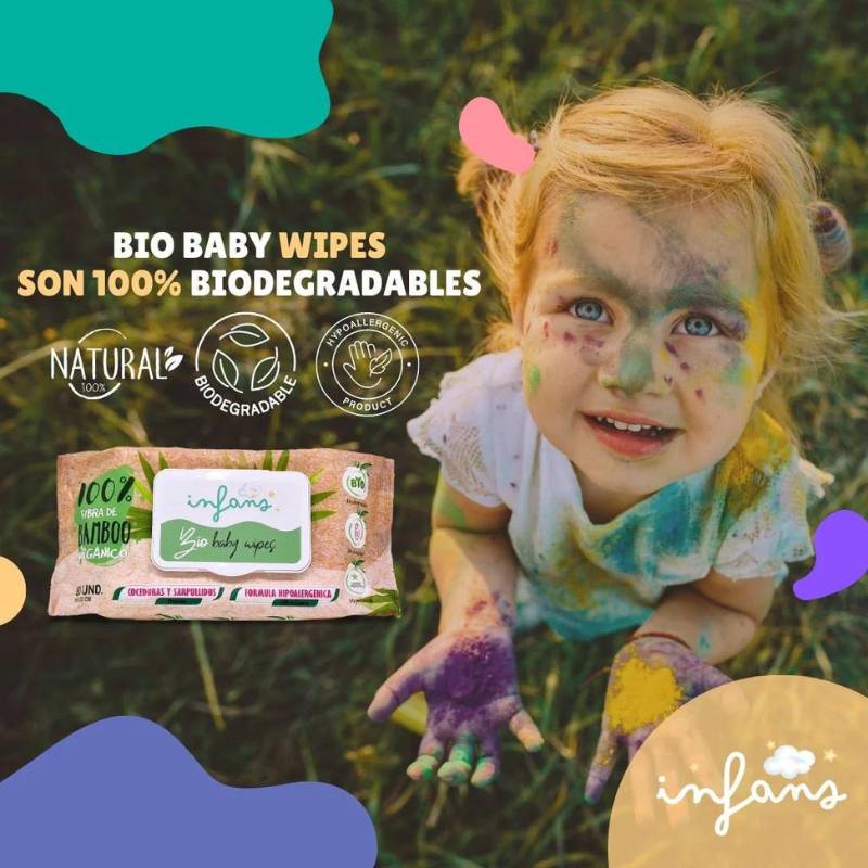 Bio Baby Wipes Infans 80 Un - INFANS - Aldea Nativa