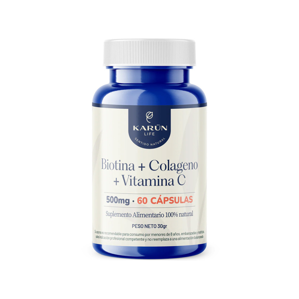 Biotina + Colágeno + Vitamina C 60 cap KARUN LIFE