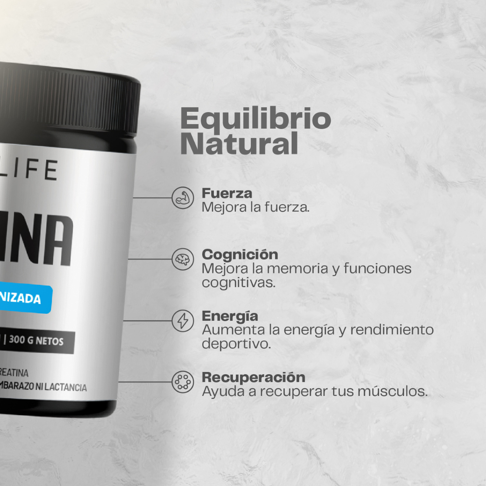 Creatina Monohidratada en polvo 300 gr KARUN LIFE