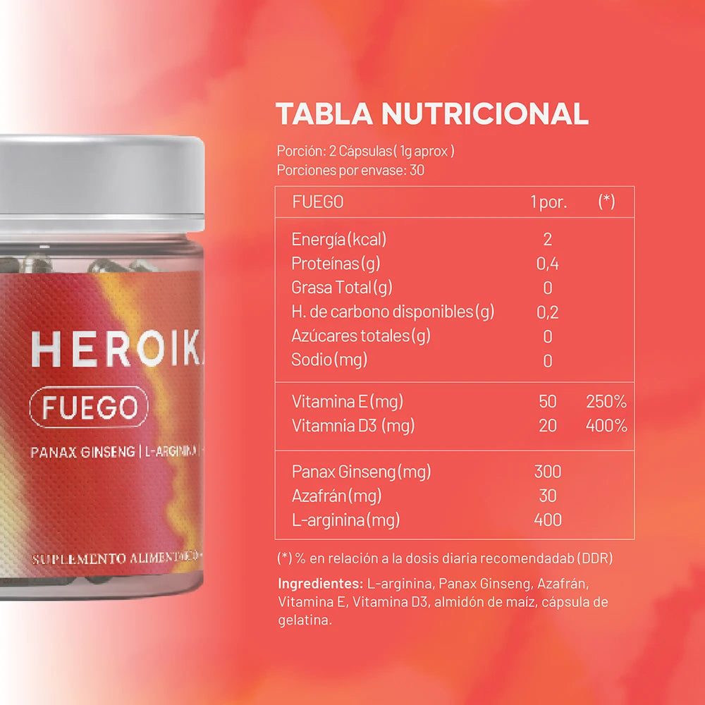 Suplemento Fuego Mujer 60 CAP HEROIKA