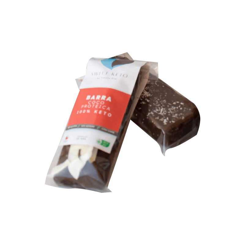 Barra De Coco Keto Proteica Con Chocolate 85% Cacao Sweet Keto Love Un - SWEET KETO LOVE - Aldea Nativa
