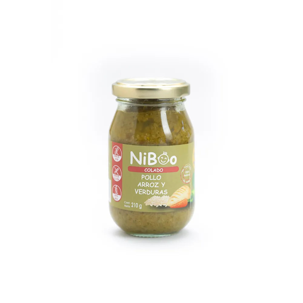 Colado pollo arroz y verduras 210 GR NIBOO