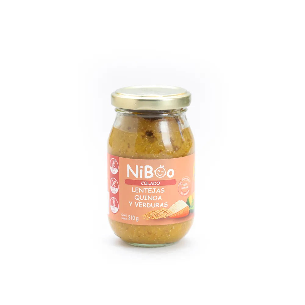 Colado lenteja quinoa y verduras 210 GR NIBOO