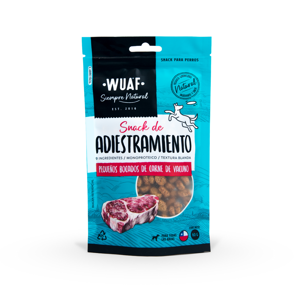 Snack de Adiestramiento para Perros Carne Wuaf 60 Gr