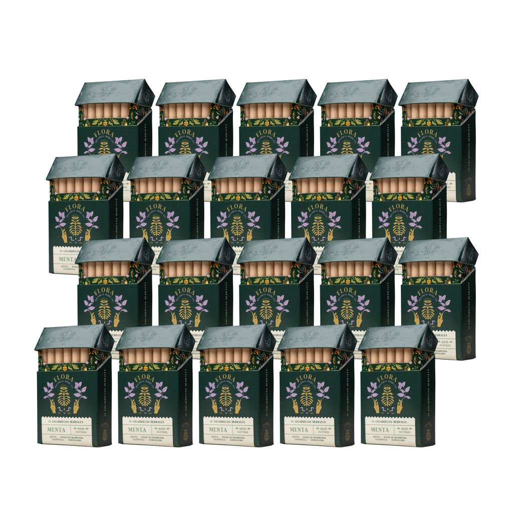 Pack 20 Cajetilla cigarros herbales menta 20 un Flora