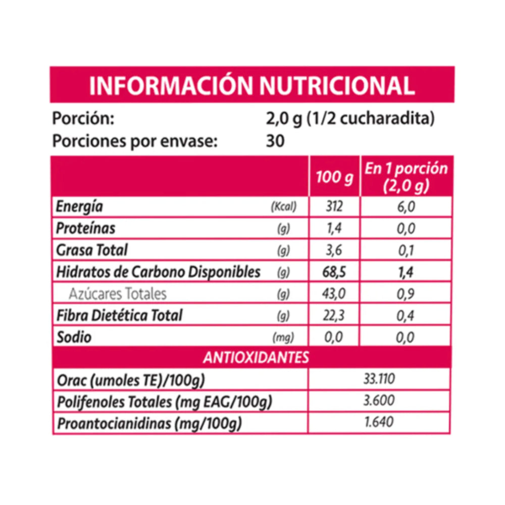 Cranberry en polvo 60 GR NATIV FOR LIFE