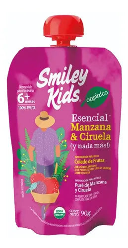 Compota esencial manzana y ciruela 90 GR SMILEY KIDS