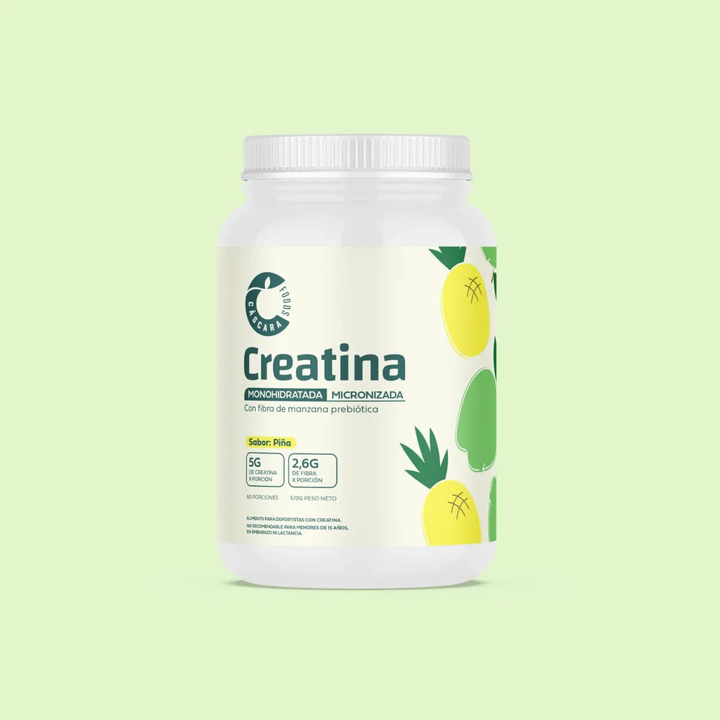 Creatina monohidratada piña 570 GR Cascara Foods