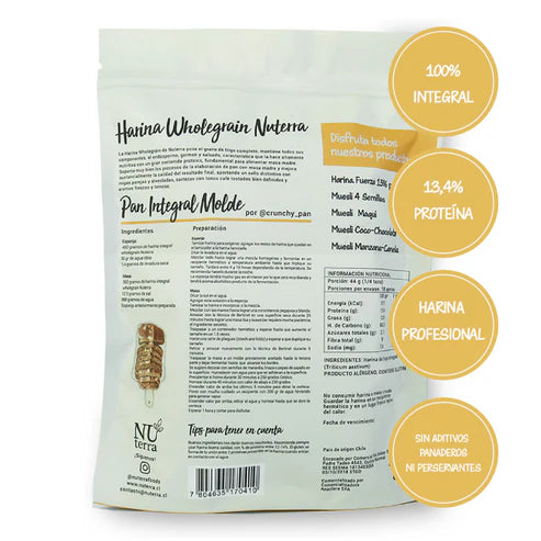 Harina Wholegrain integral 1 kg Nuterra