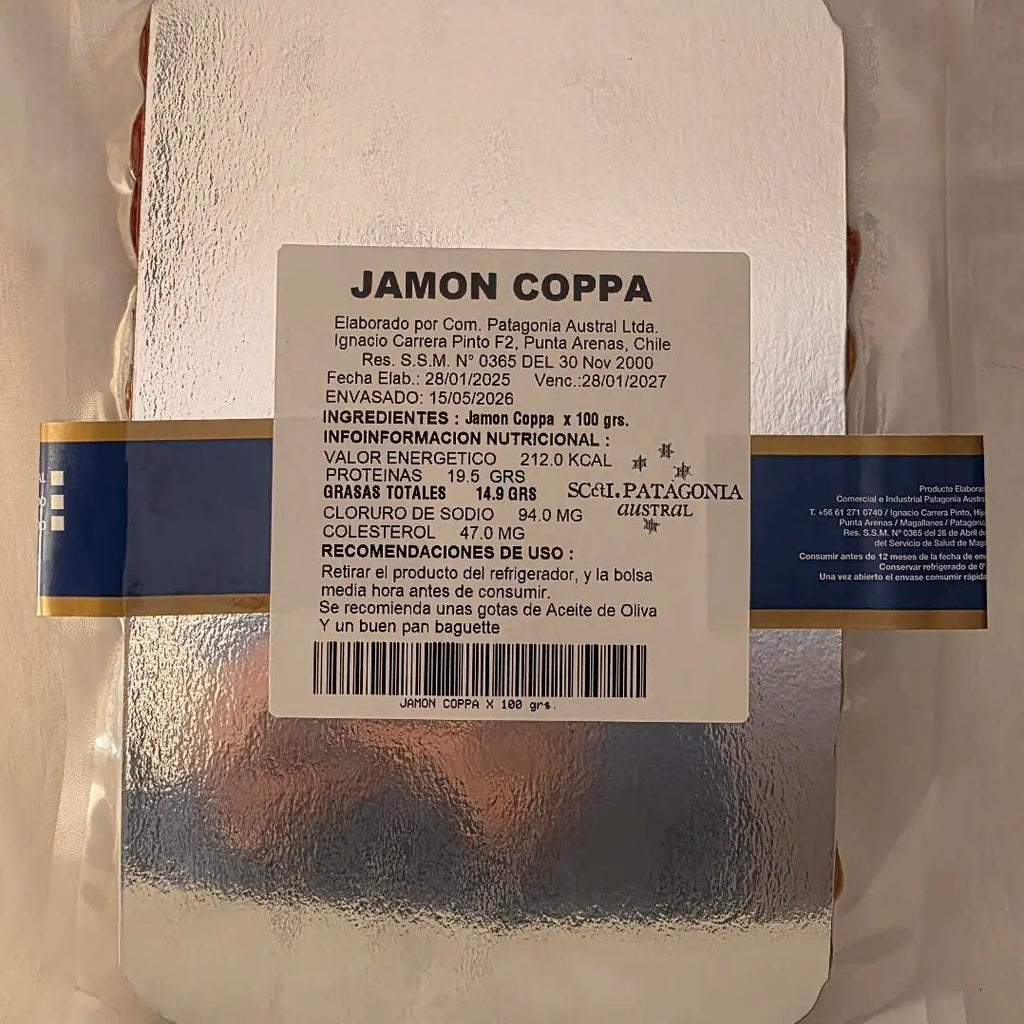 Jamon de cerdo coppa 100 GR TIERRA DEL FUEGO