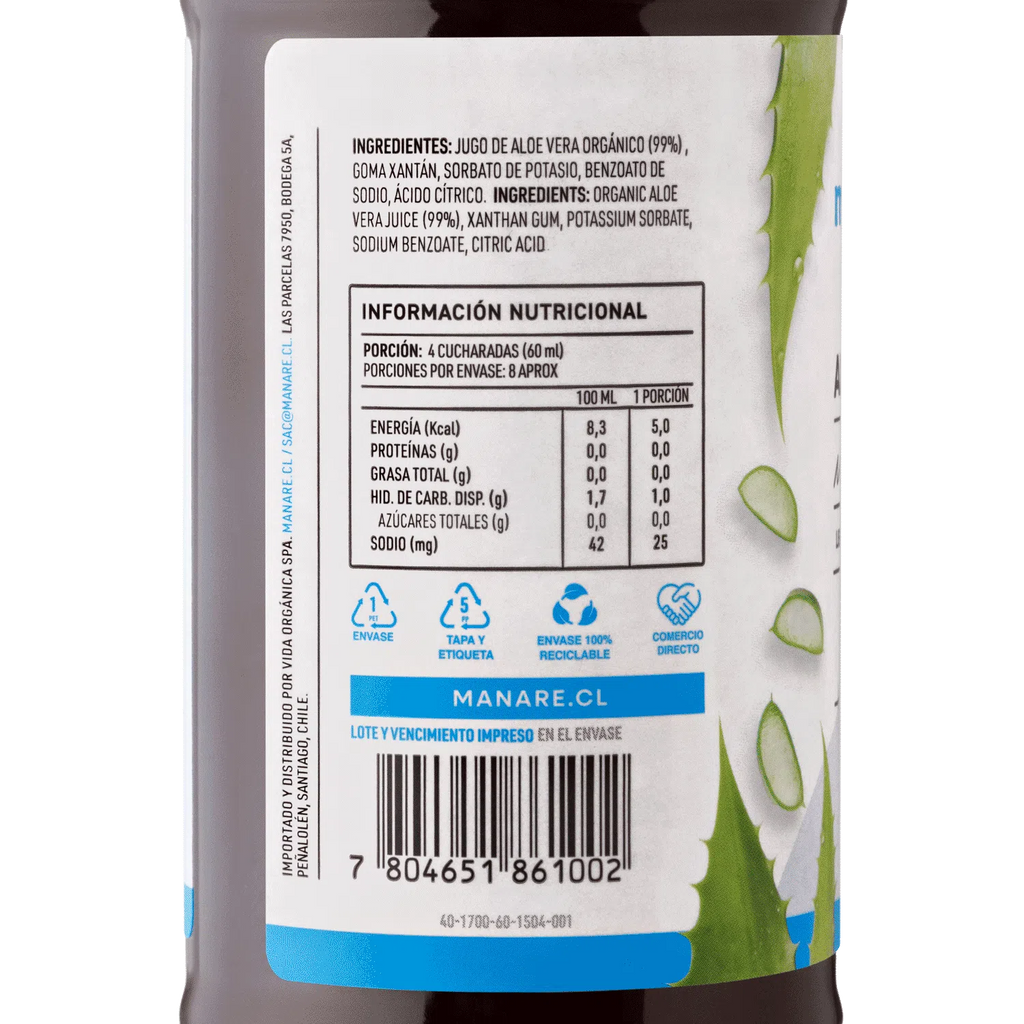 Aloe vera gel 473 ml Manare