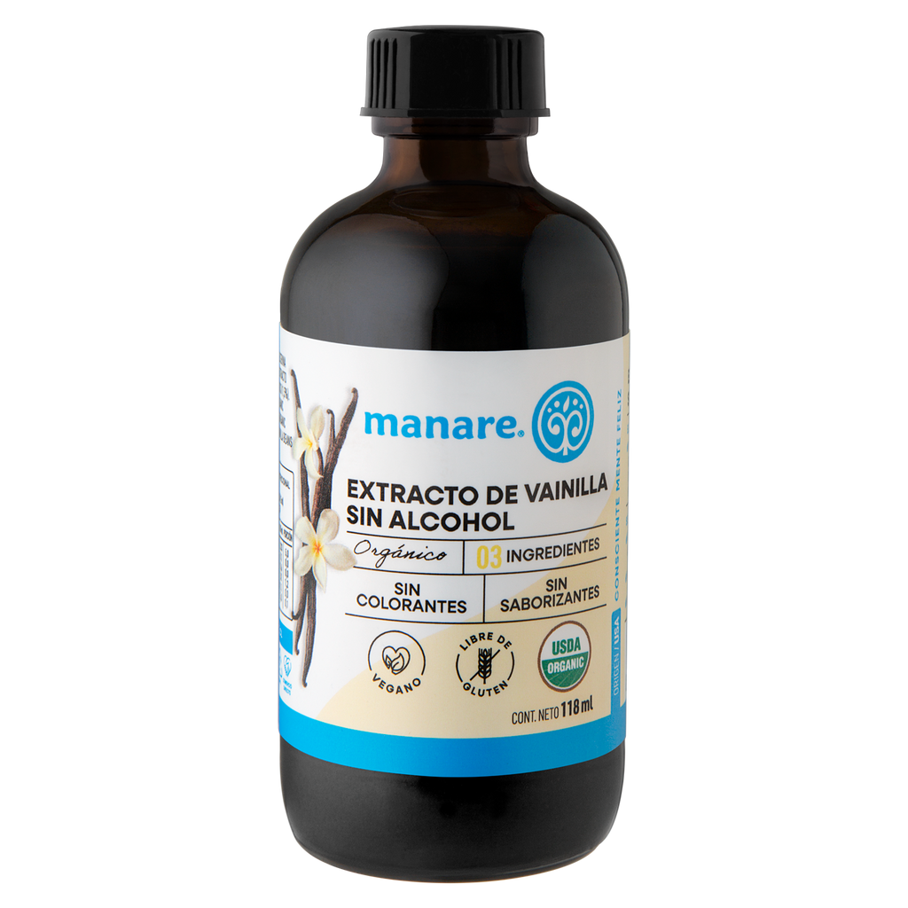 Extracto de Vainilla sin Alcohol Organico 118 ML MANARE