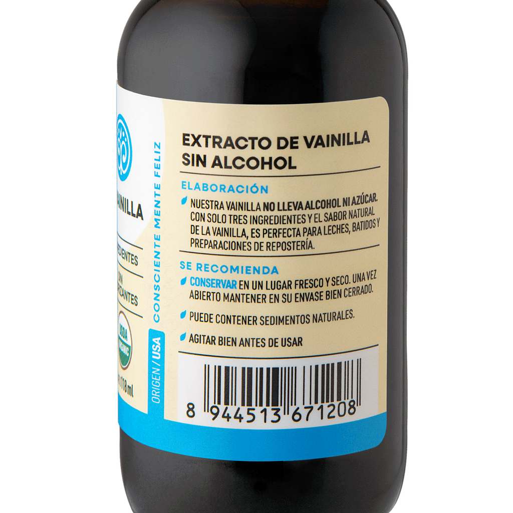 Extracto de Vainilla sin Alcohol Organico 118 ML MANARE