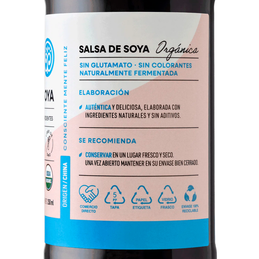 Salsa de soya organica 250 ml Manare