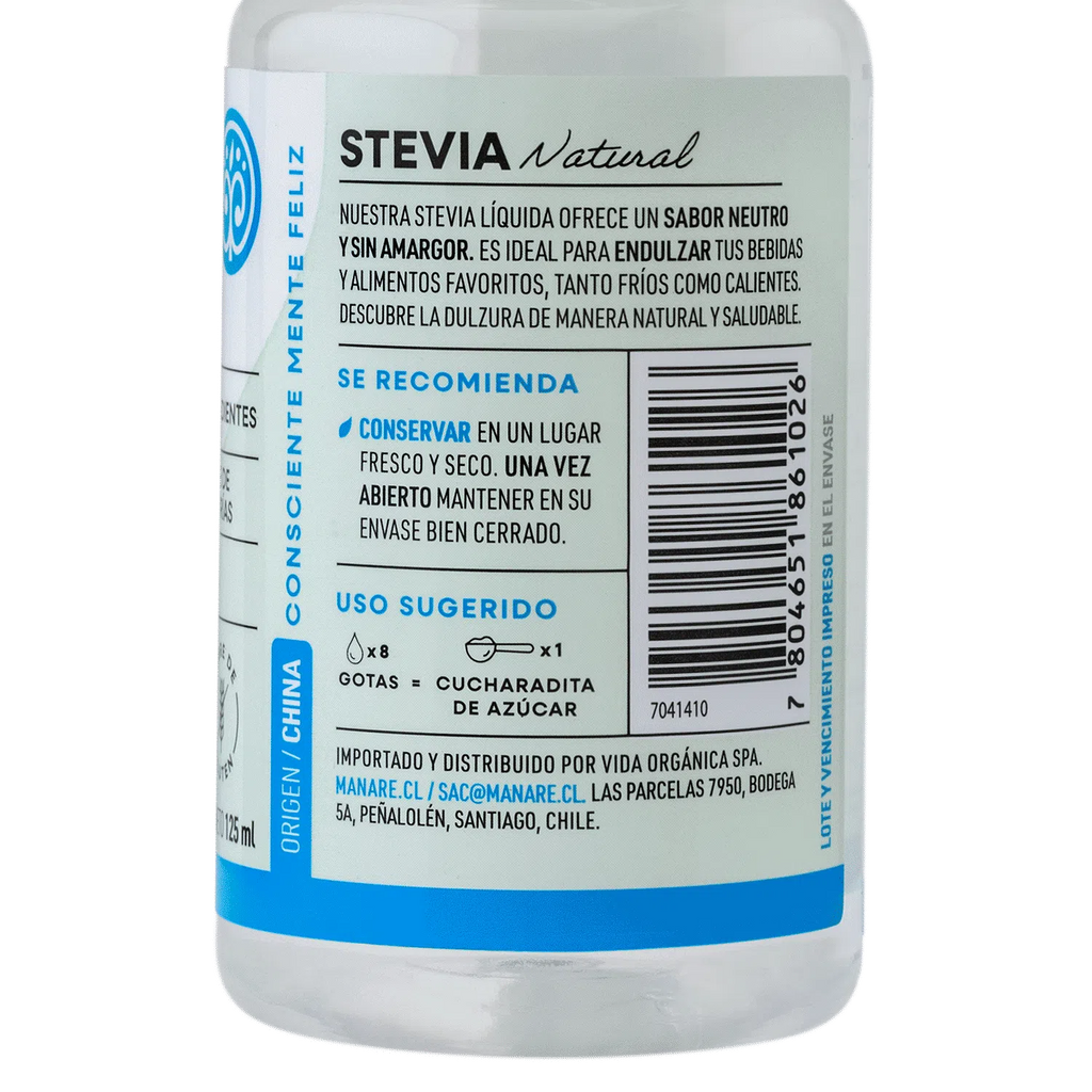 Stevia liquida 125 ml Manare