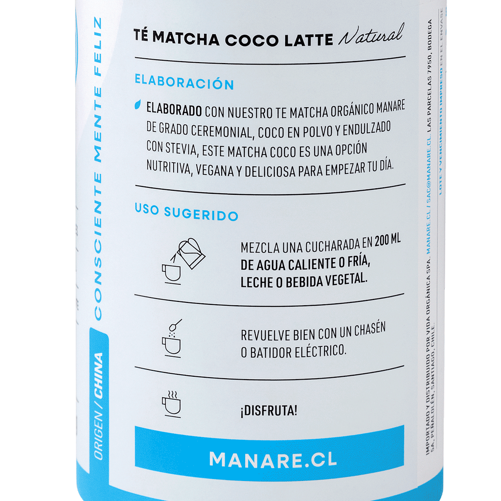 Té Matcha Coco Latte 150 GR MANARE