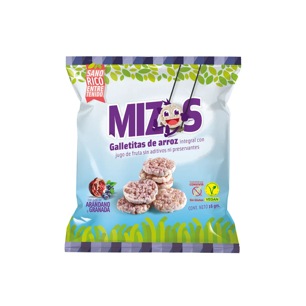 Galletas de Arroz Arandano Granada 16 GR MIZOS