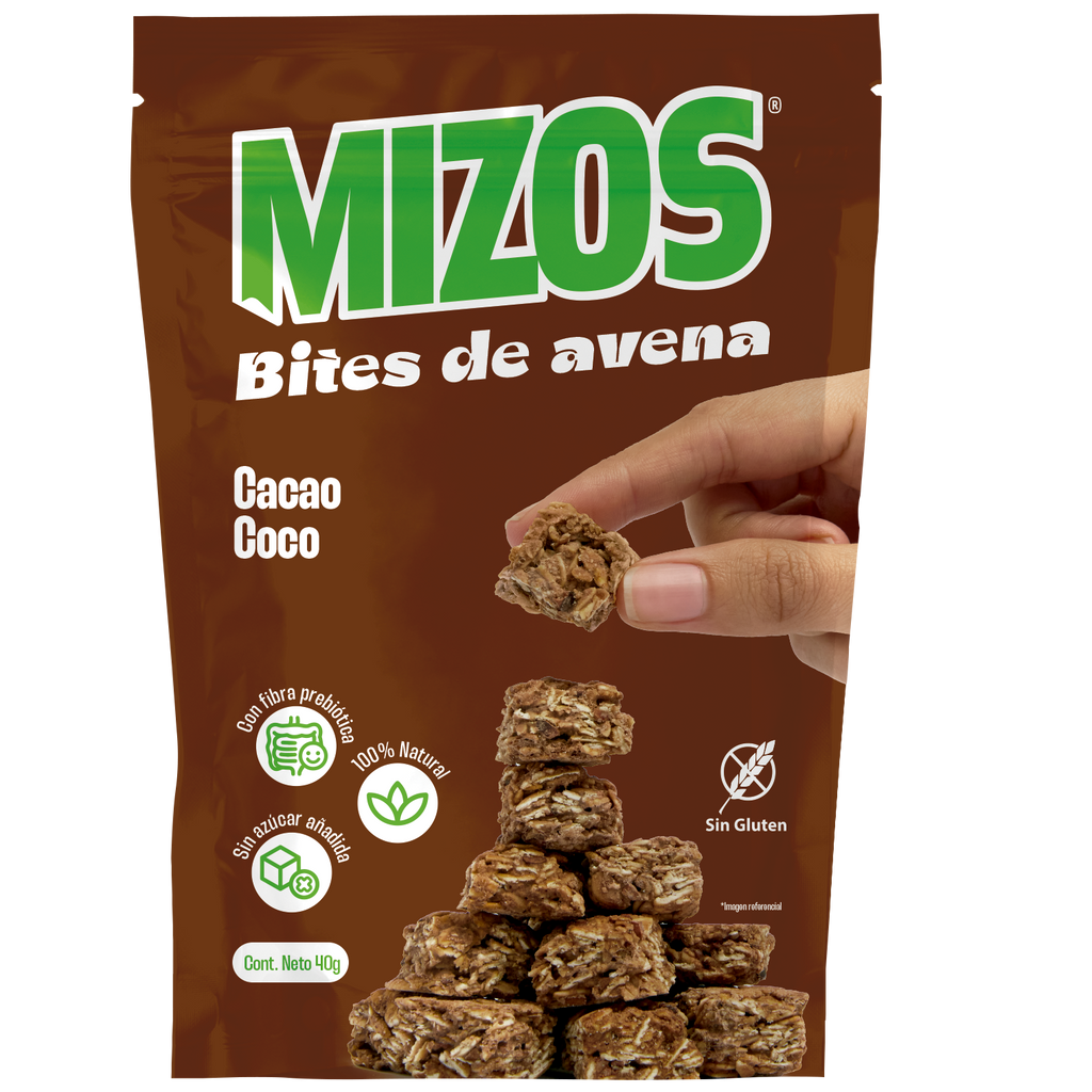 Bites avena cacao coco 40 GR MIZOS