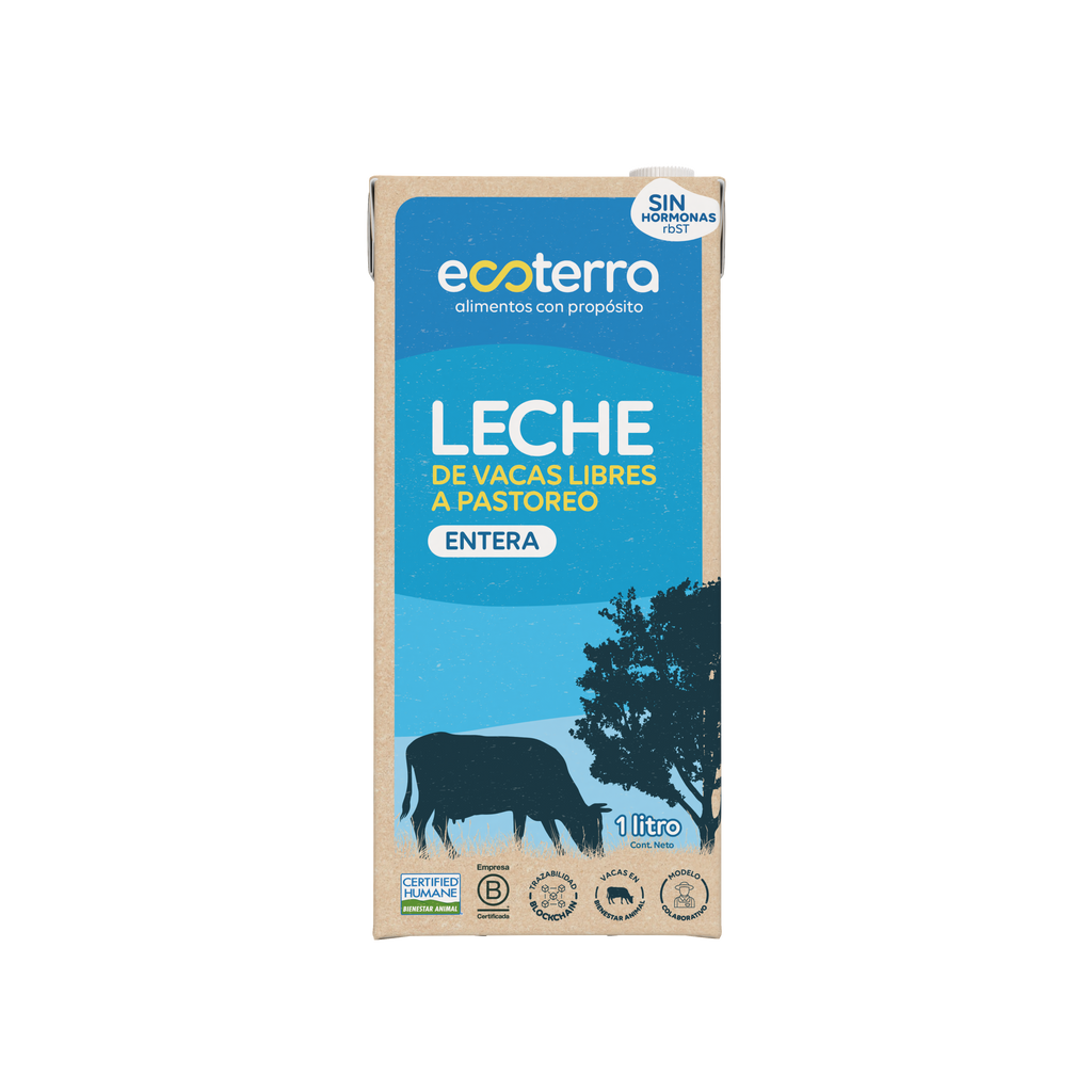 Leche Entera Vacas Libres 1 LT ECOTERRA